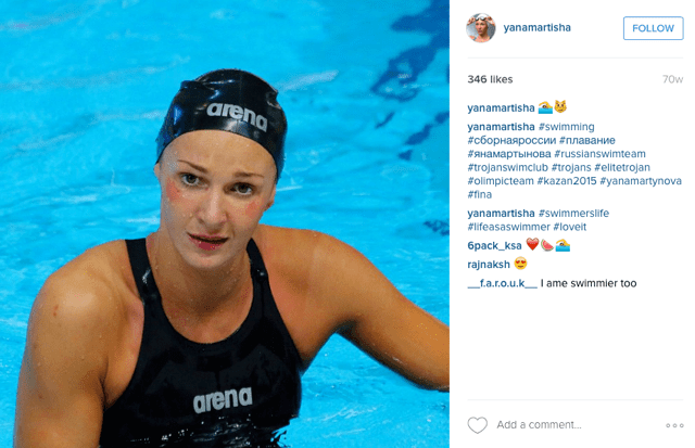 Yana Martynova Yana Martynova Russian swimmer tests positive for doping