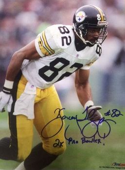 Yancey Thigpen Autographed Football Yancey Thigpen Signed Steelers 8x10 Color Photo