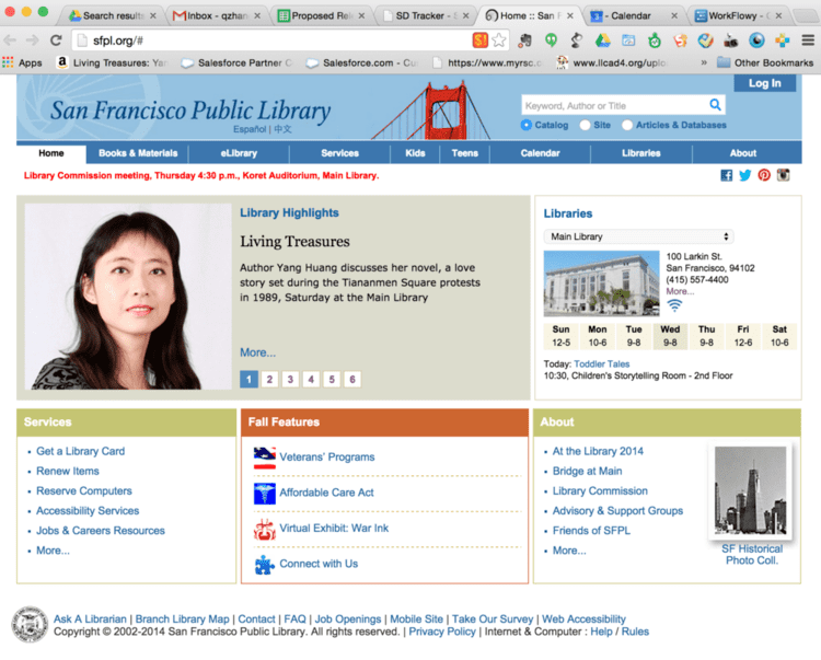 Yang Huang My Author Talk at San Francisco Public Library Yang Huang
