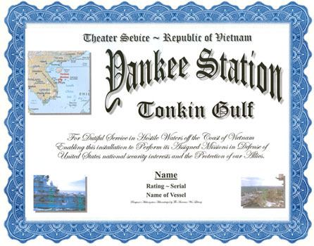 Yankee Station Yankee Station Tonkin Gulf Service Display Recognition