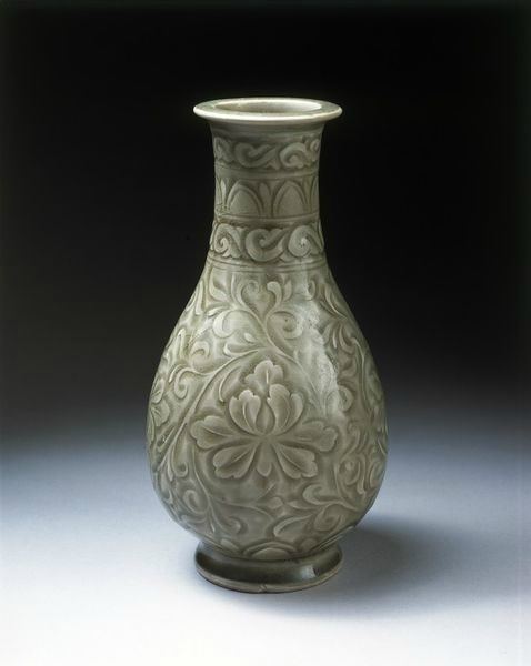 Yaozhou ware Vase carved and glazed stoneware Yaozhou ware China Northern