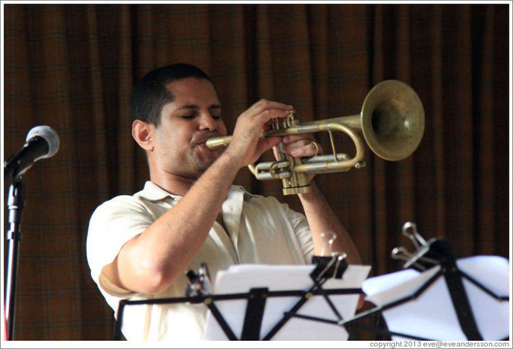Yasek Manzano Silva Trumpet player Yasek Manzano Silva performing at a private home in