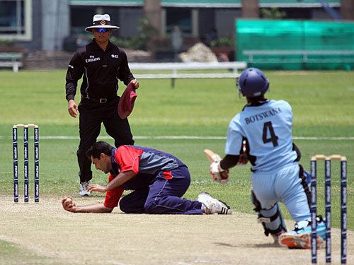 Yaser Sadeq Denzil Sequeira is caught and bowled by Yaser Sadeq Photo ICC