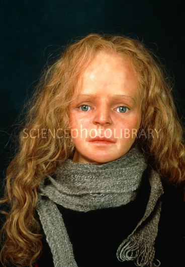 Yde Girl Reconstructed face of Yde Girl a bog body Stock Image E4390024