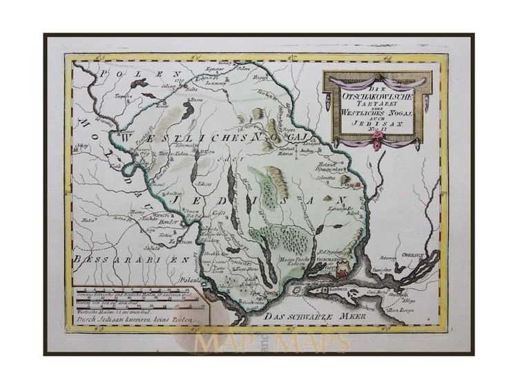 Yedisan Ukraine Old Map Otschakowische Tartarey Von Reilly MM