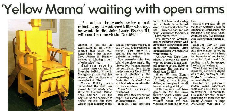 Yellow Mama 10 things to know about Alabamas electric chair Yellow Mama ALcom