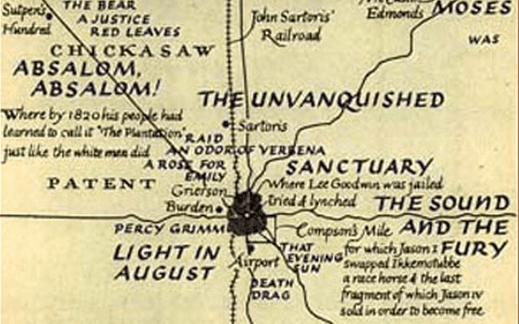 Yoknapatawpha County William Faulkner Draws Maps of Yoknapatawpha County the Fictional