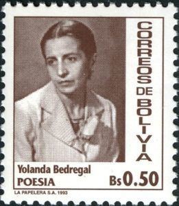 Yolanda Bedregal Stamp Yolanda Bedregal poet Bolivia Personalities MiBO 1225