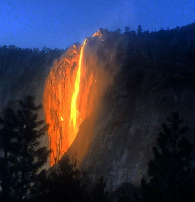 Yosemite Firefall Yosemite firefall has hikers transfixed BBC News