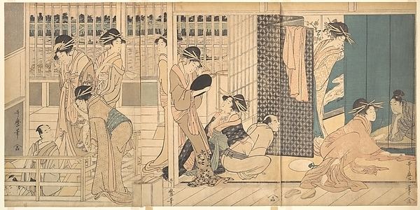 Yoshiwara Kitagawa Utamaro Scene in the Yoshiwara Japan Edo period 1615