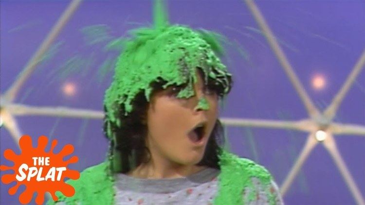 A girl covered by slime in a tv program "You Can't Do That on Television"