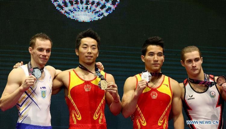 You Hao Chinas You Hao wins mens parallel bars final at gymnastics worlds