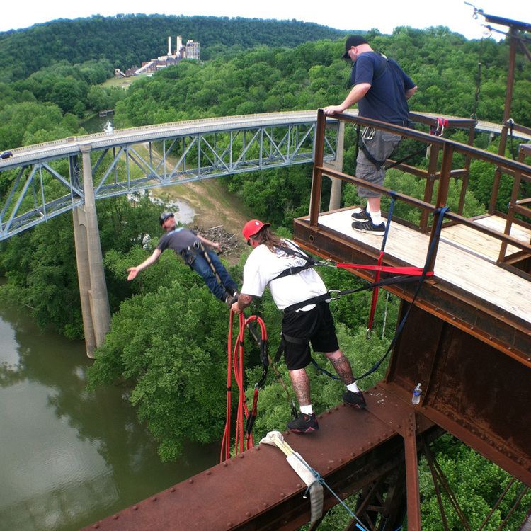 Young's High Bridge Bungee Jumping Youngs High Bridge Anderson County Kentucky USA