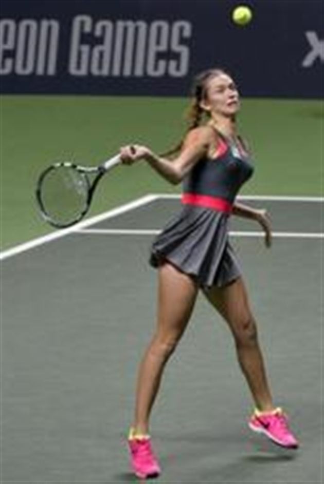 Ysaline Bonaventure WTA Katowice Ysaline Bonaventure en finale du double