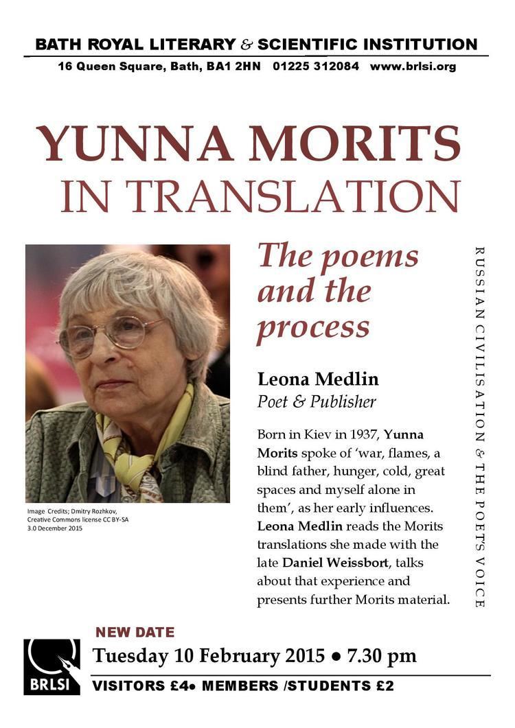 Yunna Morits Yunna Morits in Translation The Poems and the Process BRLSI