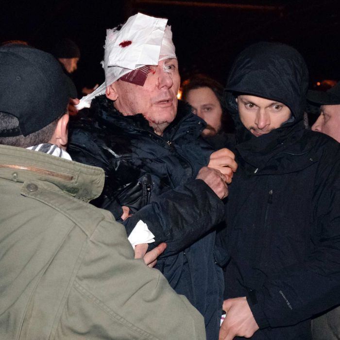 Yuriy Lutsenko Ukrainian politician Yuriy Lutsenko beaten by police in clashes at