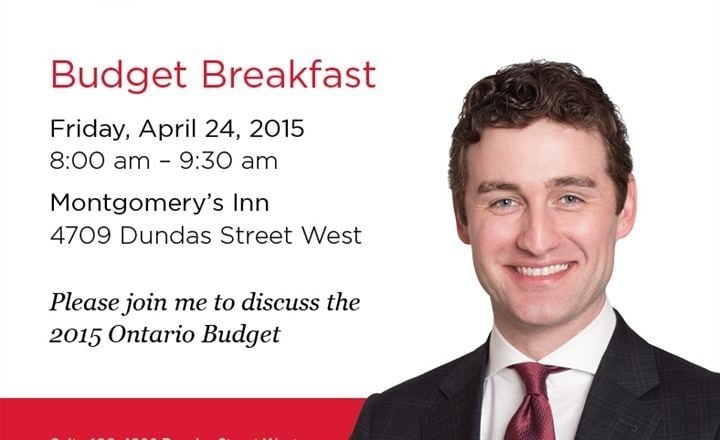 Yvan Baker News Etobicoke Centre Budget Breakfast with MPP Yvan Baker