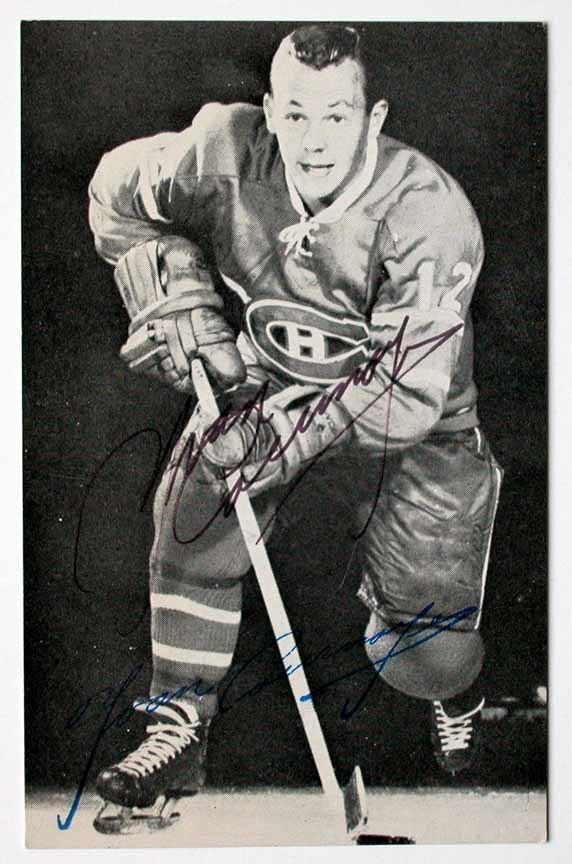 Yvan Cournoyer Yvan Cournoyer Montreal Canadiens Autographed Postcard