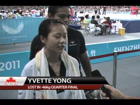 Yvette Yong Team Canada Tae Kwon Dos Yong falls in QuarterFinal 2011 Summer