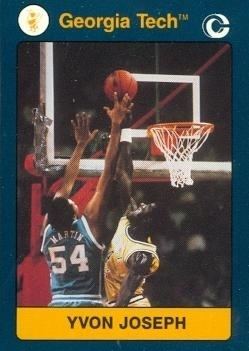 Yvon Joseph Yvon Joseph Basketball card Georgia Tech 1991 Collegiate