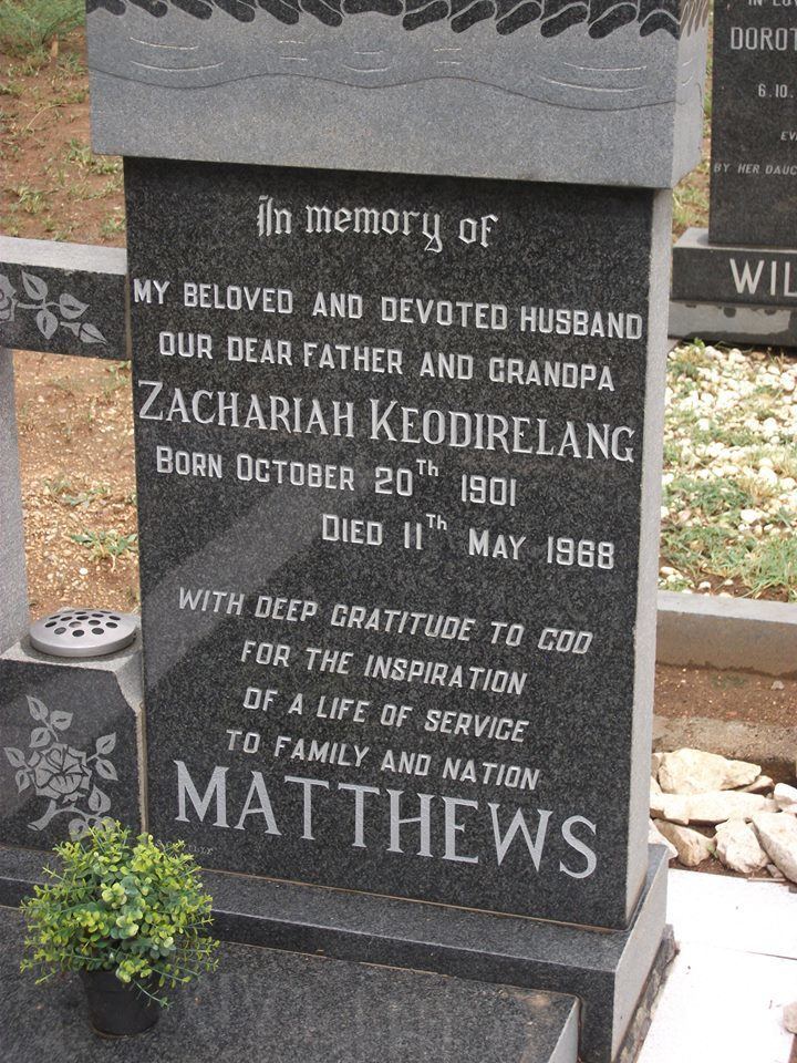 Z. K. Matthews TODAY IN KIMBERLEYS HISTORY 11 MAY Kimberley City Info