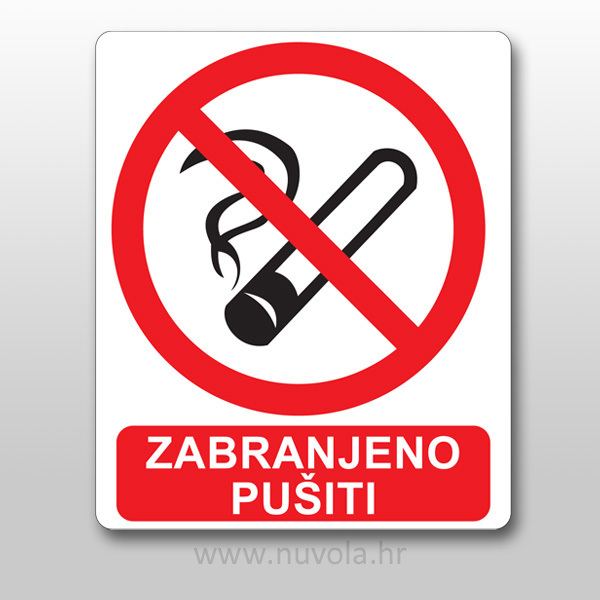 Zabranjeno Pušenje Naljepnica oznaka Zabranjeno puiti