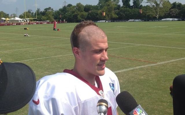 Zach Hocker PHOTO Redskins rookie kicker Zach Hocker hazed with