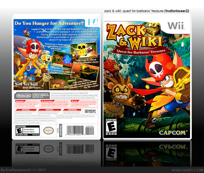 Zack & Wiki: Quest for Barbaros' Treasure Zack And Wiki Quest For Barbaros Treasure Wii Box Art Cover by