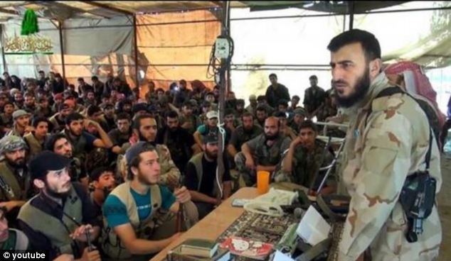 Zahran Alloush Syrian rebel leader Zahran Alloush delivers speech to Islamist