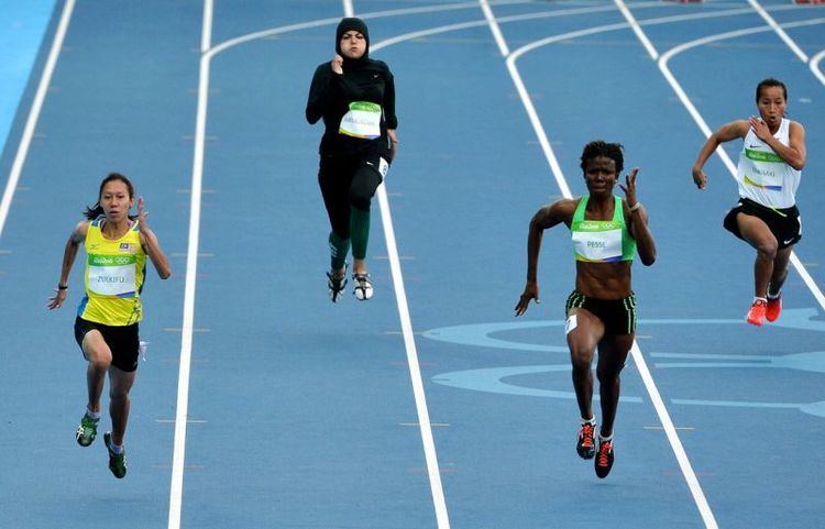Zaidatul Husniah Zulkifli Olimpik Kesejukan di padang Zaidatul corot pecut 100m Berita