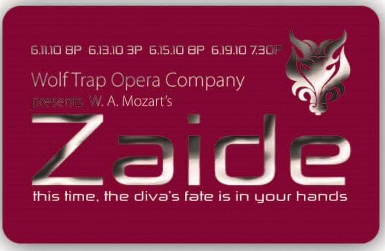 Zaide Crawling the Web for Zaide Wolf Trap Opera