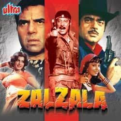 Poster of "Zalzala", a 1988 Bollywood action-adventure film.