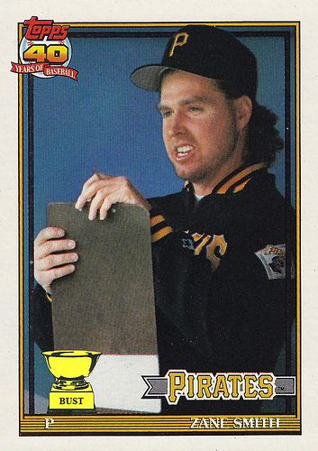 Zane Smith Baseball Card Bust Zane Smith 1991 Topps