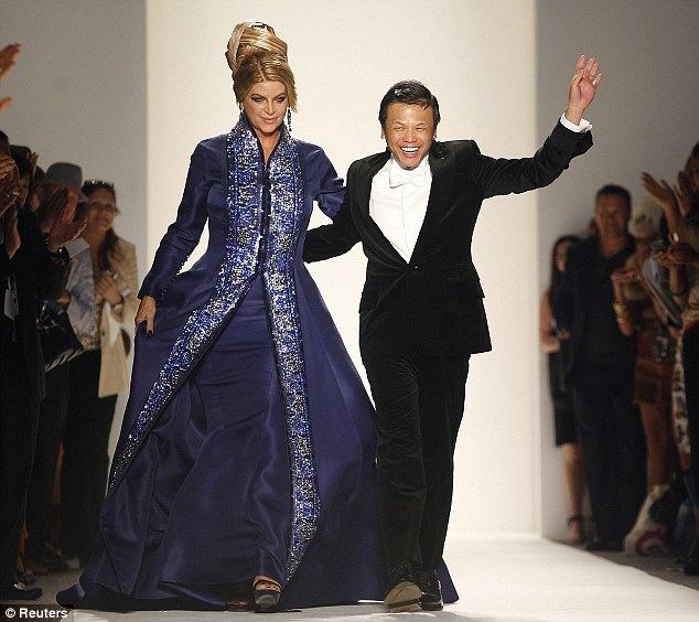 Zang Toi Kirstie Alley 60 wears wizard outfit on Zang Toi catwalk