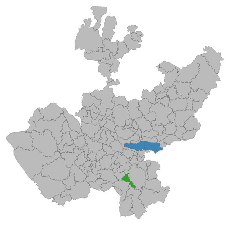 Location of Zapotiltic in Jalisco