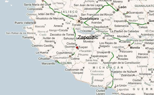 Map of Zapotiltic