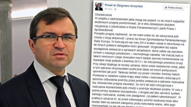 Zbigniew Girzyński Pose PiS Zbigniew Girzyski odchodzi z partii tvpinfo