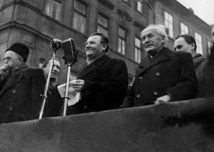 Zdeněk Nejedlý ModernDjinycz Zdenk Nejedl projev v Lucern 295 1945
