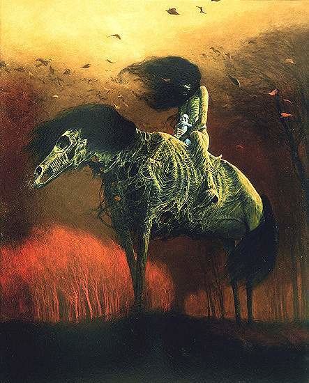 Painting of Zdzisław Beksiński.