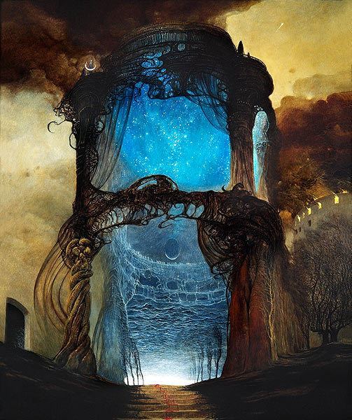 Painting of Zdzisław Beksiński.