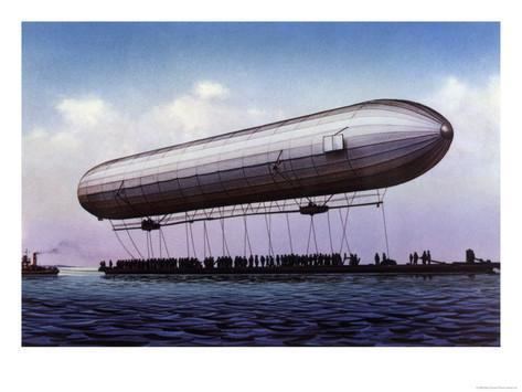 Zeppelin LZ 1 The First Zeppelin LZ1 Makes Its Maiden Flight Over the Bodensee