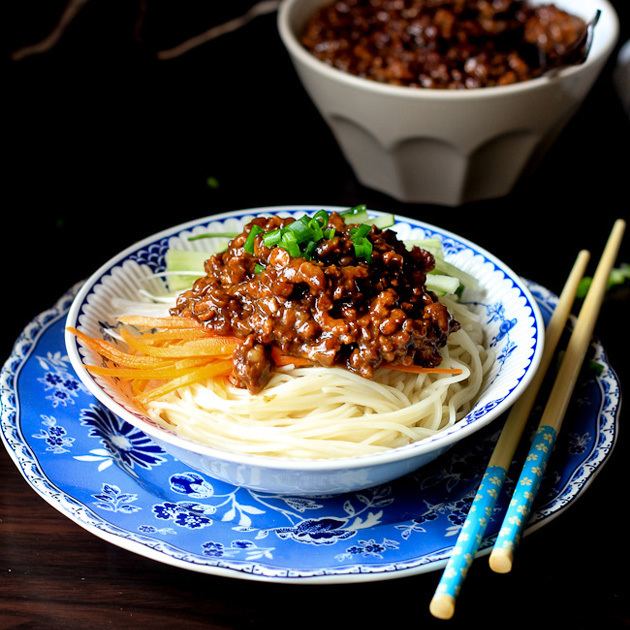 Zhajiangmian Zha Jiang MianMinced Pork Noodles China Sichuan Food