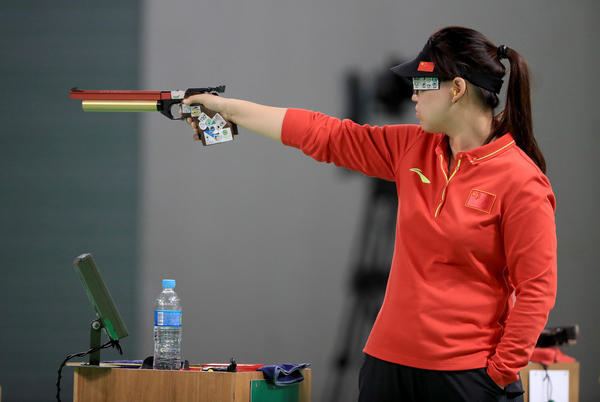 Zhang Mengxue Zhang Mengxue wins gold medal in women39s 10meter air pistol for