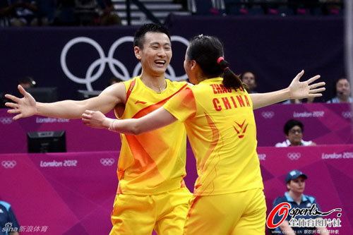Zhang Nan (badminton) China Grabs First Badminton Gold