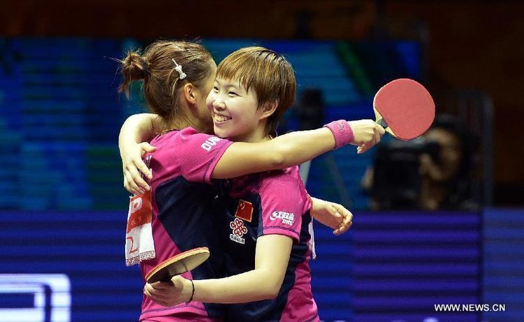 Zhu Yuling Zhu Yuling Liu Shiwen win women39s doubles title at TT