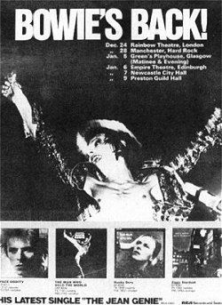 Ziggy Stardust Tour The Ziggy Stardust Companion Advert Flyer Gallery