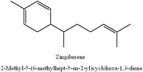 Zingiberene Zingiberene Chemical compounds