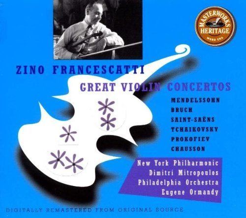 Zino Francescatti Ormandy Dmitri Mitropoulos Philadelphia Orchestra NY Philharmonic