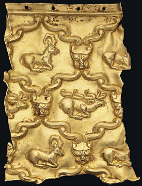Ziwiye hoard Ziwiye gold plaque fragment 700 BC The Ziwiye Hoard containing