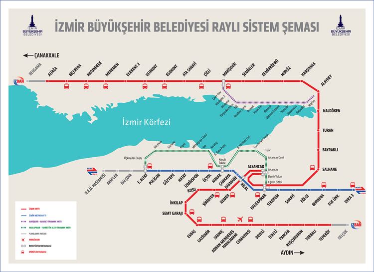 İzmir Metro zmir Metrosu Haritas RayHaber